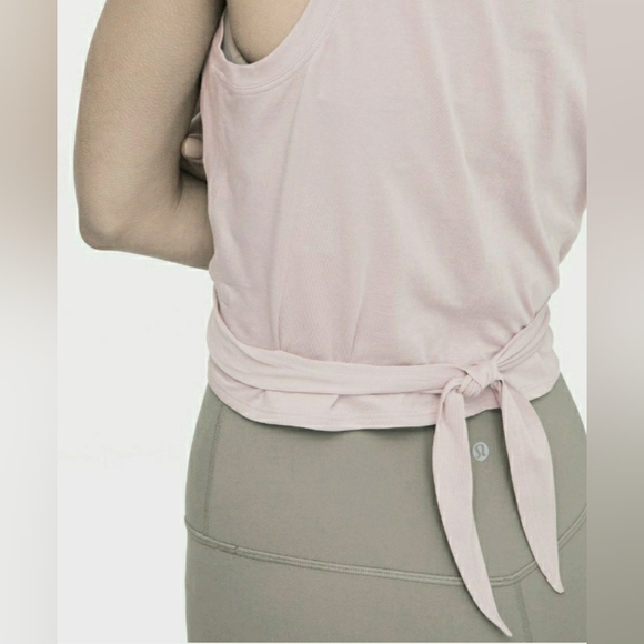 Lululemon Time to Restore Tank. Wrap, Bow In Back. Light Old Lavender. Size 4. - Picture 8 of 8